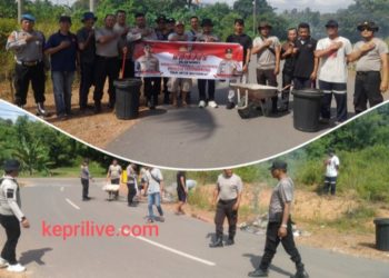 Dalam Rangka HUT Bhayangkara ke -79, Polsek Tanjungpinang Timur Goro Bersama Masyarakat Dan Peduli Lingkungan