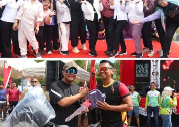 Masyarakat Bersama Polda Kepri Meriahkan Gelar Fun Bike, Dalam Rangka Hari Bhayangkara ke-79
