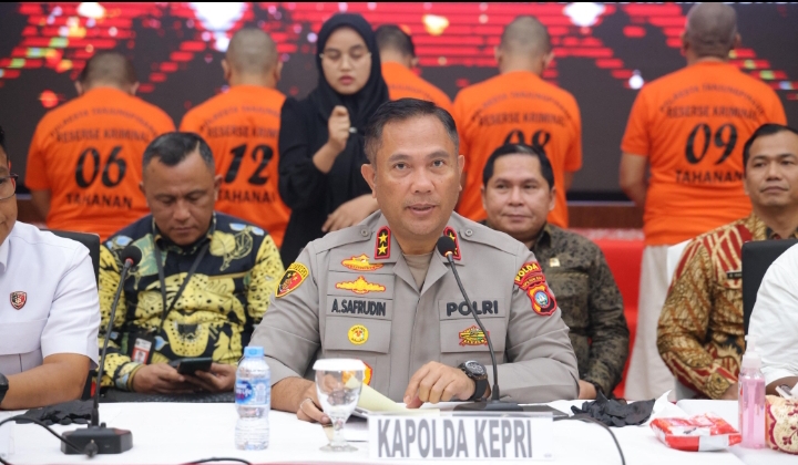 Ungkap Kasus Mafia Tanah, Polda Kepri Gelar Konfrensi Pers Bersama Polresta Tanjungpinang