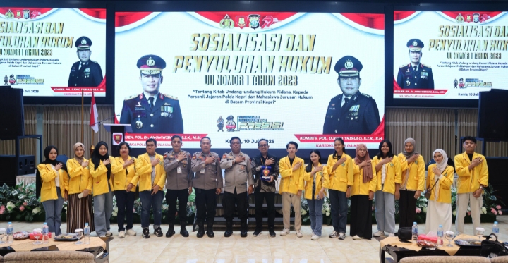Polda Kepri Gelar Sosialisasi UU NO.1 Tahun 2023 Tentang KUHP Nasional