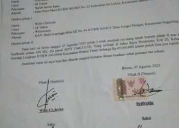 Lagi-Lagi Tersangka, Dugaan Mafia Tanah Dilaporkan Warga Bintan Dalam Kasus Berbeda 