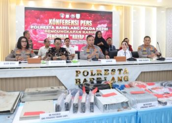 Kapolda Kepri: Pimpin Konferensi Pers, Pengungkapan Tindak Pidana Pencurian Dengan Pemberatan Fasilitas Umum