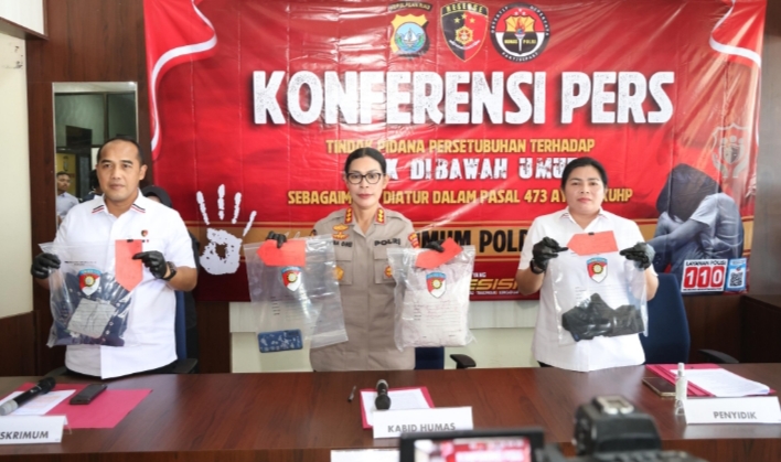 Ditreskrimum Polda Kepri: Gelar Konferensi Pers Tindak Pidana Persetubuhan Terhadap Anak Dibawah Umur